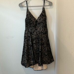 B Smart Black Sequin Short Dress — size 9 but fits like a large